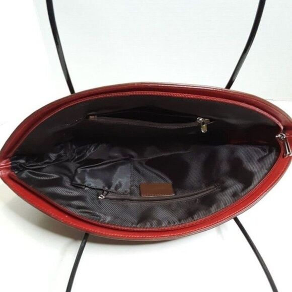 Vintage Women's Brown Faux Leather Atomic Shoulder Handbag - Picture 9 of 12